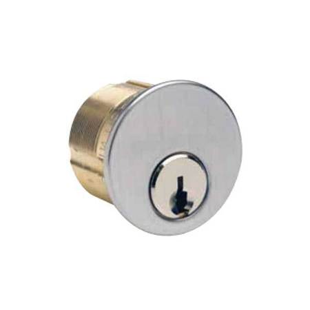 ILCO 1" Mortise Cylinder, 5-Pin, Schlage C Keyway, Adams Rite Cam, Keyed Alike in Pairs, Satin Chro ILCO-7165SC2-26D-KA2